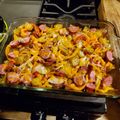 kittymom420's cooksnap of when they made Baked Red Potatoes & Smoked Sausage.