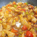 El cooksnap de Tuno Negro cuando hizo Pollo agridulce 🍗 con fideos de arroz 🍜.