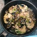 El cooksnap de Carmen Beviá cuando hizo Merluza con guisantes y almejas.