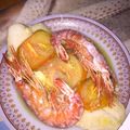 El cooksnap de Imelda cuando hizo Panga con langostinos en papillote.