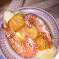 El cooksnap de Imelda cuando hizo Panga con langostinos en papillote.