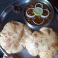 Rakhi Gupta का कुकस्नैप जब उन्होंने छोले भटूरे (chole bhature recipe in Hindi) बनाया था।