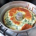 El cooksnap de Monica Carrizo cuando hizo Soufflé de Espinaca y Queso.