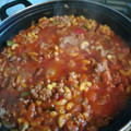 El cooksnap de Fanny Callero cuando hizo Guiso de fideos codito con Carne.