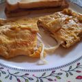 Zainab Aftab's cooksnap of when they made Cheese Spanish omelette grilled sausage mushroom,olives& toast.