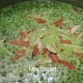 Misses Sajjad Memon's cooksnap of when they made Milk Green Sharbat.