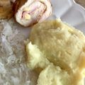 El cooksnap de Elizabeth Telaya cuando hizo Pechugas a la Gordon blue y puré de papa al limón.