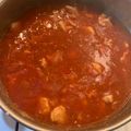 El cooksnap de Aurora cuando hizo Pasta con carne y tuco.