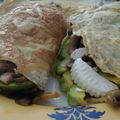 El cooksnap de Olivia Gallardo cuando hizo Tortilla rellena de champiñones y queso fresco.