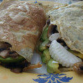 El cooksnap de Olivia Gallardo cuando hizo Tortilla rellena de champiñones y queso fresco.