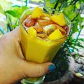 Kakali Das's cooksnap of when they made ম্যাঙ্গো স্মুদি Mango Smoothy Recipe in Bengali).