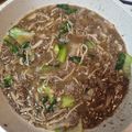 Cooksnap dari Shabrina untuk resep Cah Jamur Enoki, Pokcoy dan Daging Giling