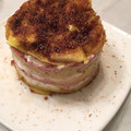 El cooksnap de Laura Cotter cuando hizo Milhojas de manzana, queso y foie.