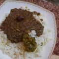 Nazia Qureshi's cooksnap of when they made Kali Masoor Daal with Boiled Rice.