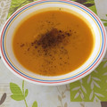 El cooksnap de Mayu cuando hizo Crema de calabaza con zanahorias y pimiento rojo.