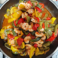 El cooksnap de Jose Manuel Vanesa Guillen cuando hizo Verduras con langostinos.