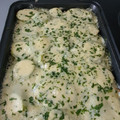 El cooksnap de lore calero cuando hizo Pastel de calabacín relleno y gratinado al horno.