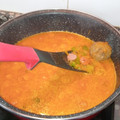 El cooksnap de Eliana Paola Barrios López cuando hizo 254. Sopa vegetariana de garbanzos y pasta al curry.