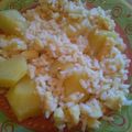 El cooksnap de Cristina Zaragoza cuando hizo Patatas con arroz y migas de bacalao.