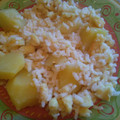 El cooksnap de Cristina Zaragoza cuando hizo Patatas con arroz y migas de bacalao.
