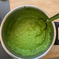 El cooksnap de Julia Roig Ayora cuando hizo Pesto de espinacas y nueces.