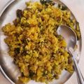 Charusheela Prabhu's cooksnap of when they made आलू-मटार कांदेपोहे रेसिपी (aloo matar kande pohe recipe in marathi).