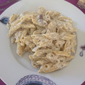 El cooksnap de Laura cuando hizo Macarrones a la carbonara con nata sin bacon.