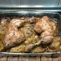 El cooksnap de Sara García Ramajo cuando hizo Cuartos traseros de pollo al horno con patatas panaderas.
