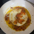 El cooksnap de Gladys Diaz cuando hizo Queso provolone con tomate en sartén.