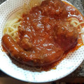 El cooksnap de Gustavo cuando hizo Espaguetis con albóndigas en salsa de tomate.