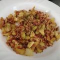 El cooksnap de Diego López de Haro cuando hizo Revuelto de calabacín y jamón.