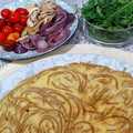 El cooksnap de Aida Cocina cuando hizo Frittata de espaguetis con queso.