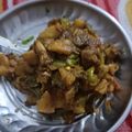 Farah Khan's cooksnap of when they made Shimla mirch aloo ki sabji.