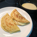 El cooksnap de Elena cuando hizo Crepe de jamón, queso y huevo.