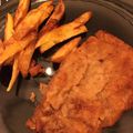 El cooksnap de astrid badia cuando hizo Bistec empanado con patatas fritas deliciosas.