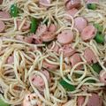 Cooksnap Nur Aida semasa beliau membuat Spaghetti Aglio Olio versi campak2.