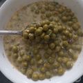 Chef Mommy Nessa's cooksnap of when they made Sweet Peas in Warm Milk 🫛🫙.