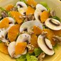 El cooksnap de Mara cuando hizo Ensalada de hojas verdes con champiñones y mandarina.