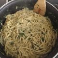 El cooksnap de Irene M cuando hizo Espaguetis con salsa de espinacas.