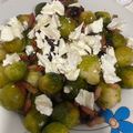 El cooksnap de Neus cuando hizo Coles de Bruselas al horno con bacon, uvas pasas y feta.
