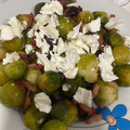 El cooksnap de Neus cuando hizo Coles de Bruselas al horno con bacon, uvas pasas y feta.