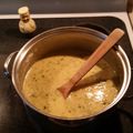 Harpman's cooksnap of when they made Otto's Beer Cheese Soup.