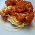 El cooksnap de Dai cuando hizo Salsa de pollo, con fideos.