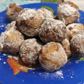 El cooksnap de Esther cuando hizo Buñuelos italianos -castagnole-.