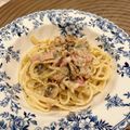 Choco's cooksnap of when they made 淡淡奶油香֊ ̫ ֊培根蘑菇義大利麵.