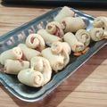 El cooksnap de ema aviles cuando hizo Cuernitos de mortadela y ajo.