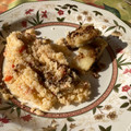 El cooksnap de Francisco Robles García cuando hizo Salmón con reducción de balsámico y falso cous cous de coliflor.