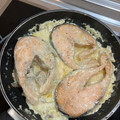 El cooksnap de Paz cuando hizo Salmón con salsa de champiñones.