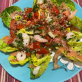 El cooksnap de Ana Muñoz cuando hizo Ensalada de salmón y quinoa con aderezo de albahaca.