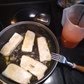 El cooksnap de Marijose Piudo cuando hizo Lomos de merluza con salsa de piquillos.